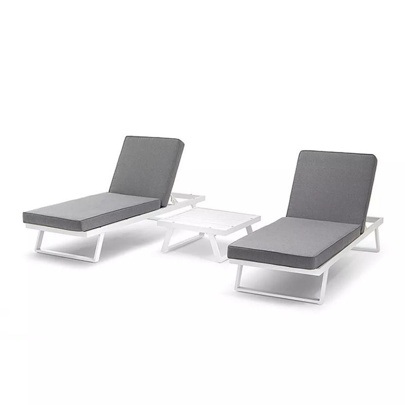 Moderno Arredamento In Aluminio Per Patio Sedie Da Sole Per Divano Da Giardino Set Lounge Sezionale