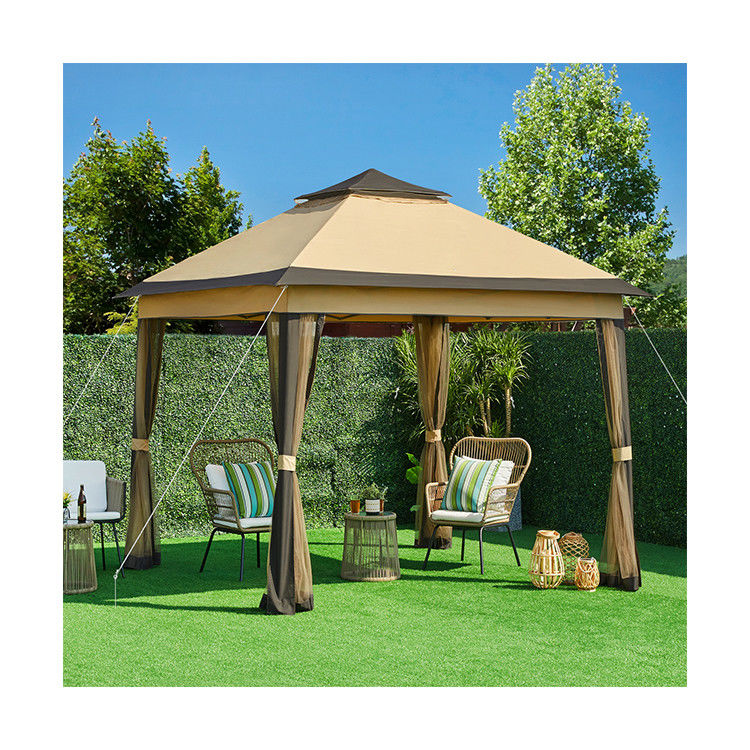 Tenda esteriore di gazebo con 4 pareti laterali a maglia impermeabile