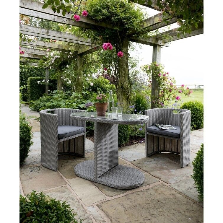 Small Space Solution Outdoor Bistro Set con sedie W67 x D57 x H74cm Dimensione e confezionamento della posta