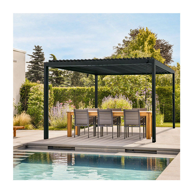 Cornice in acciaio AJUNION 16X10 Pergola metallica per tetto a lucernario giardino esterno bioclimatico