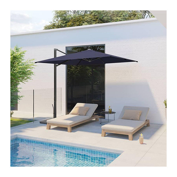 AJUNION 10ft di alluminio lusso Patio ombrello Auto Tilt Impermeabile Parasole per esterni