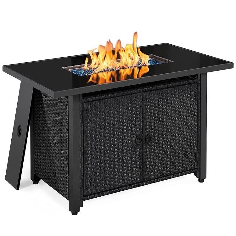 Dimensione del cliente Modern Outdoor Patio Camino Portatile Tavolo Top Gas Fuoco Fuoco