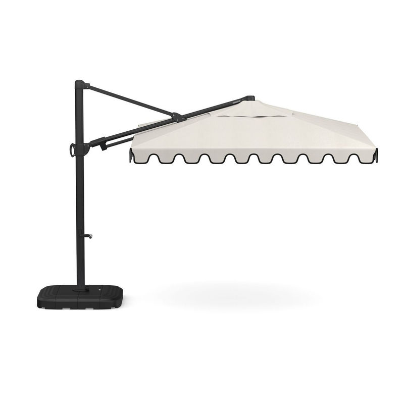 18" W x 103" H AJUNION Moderno ombrello impermeabile in alluminio per ristoranti commerciali