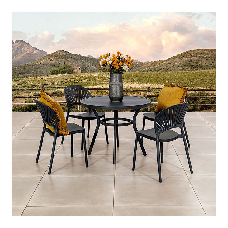 Tavola rotonda e poltrona L 52 x W45 x H83cm Set per la vita all'aperto di AJUNION