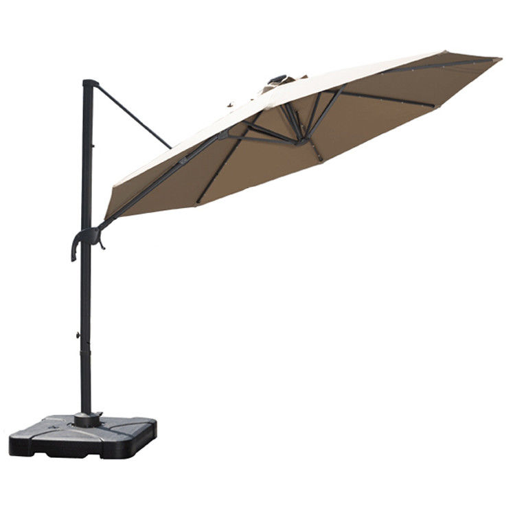 Arredamento esterno imperdibile Gran ombrello a manica in alluminio con luci solari a LED