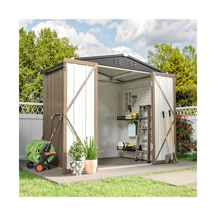 6.6ft Durable Metal Garden Shed Casa magazzino magazzino per attrezzi Soluzione di stoccaggio esterno