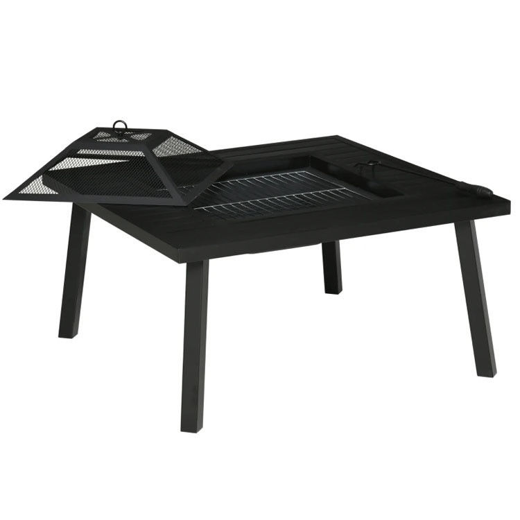 Rilassati in stile Quadrato Ceramica legno ardente Tavolo Fuoco Pozzo per il cortile Giardino Patio Camping