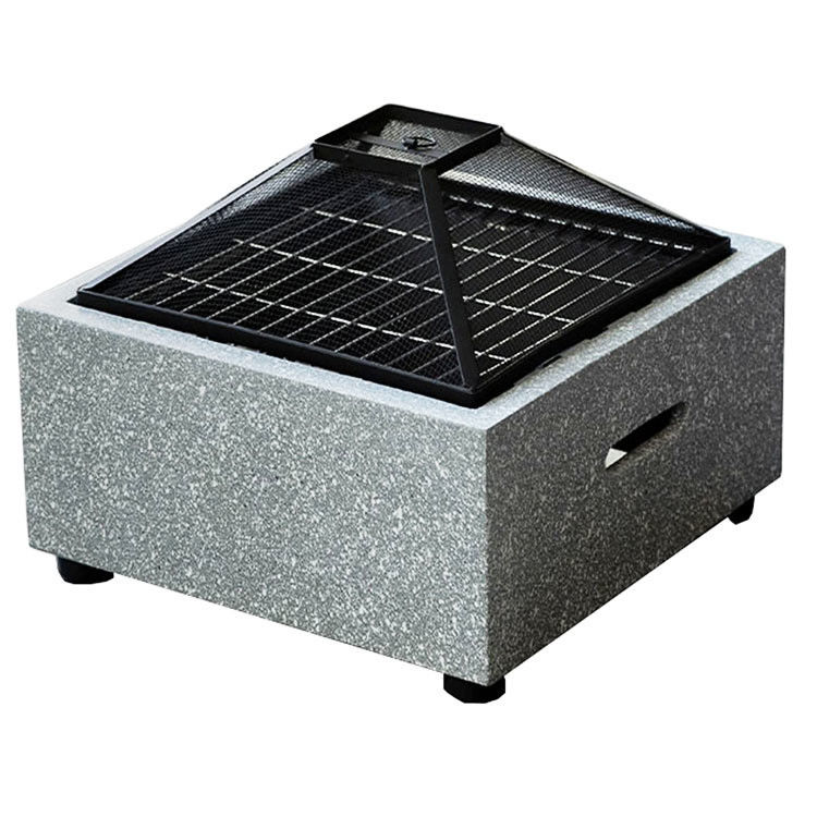 3 in 1 Quadratura Fuoco a legna Fuoco a legna Carbone di legna Barbecue Grill Tavolo Combinato per Prodotto Outdoor