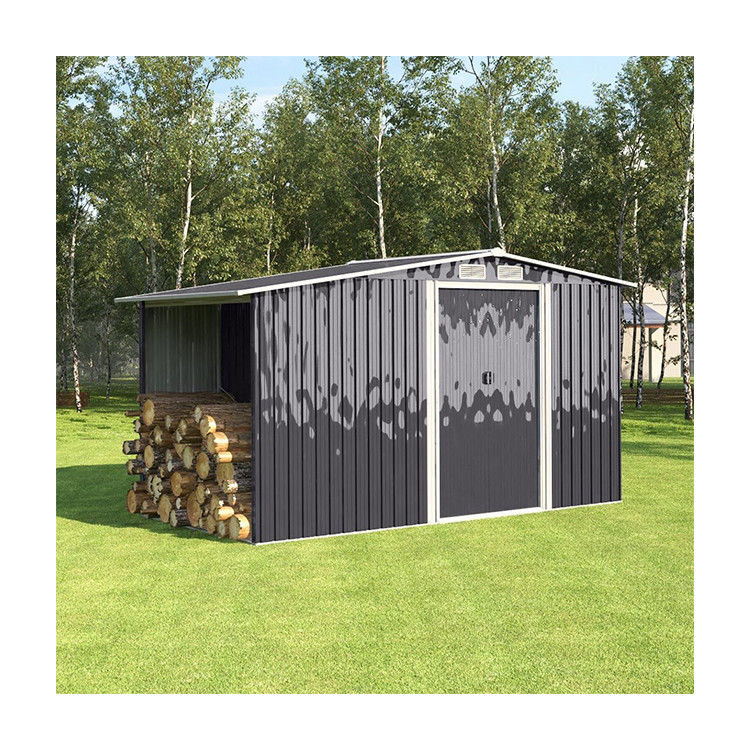 Easy-to-Assemble AJUNION Metal Garden Shed per lo stoccaggio all'aperto e le soluzioni di legna da ardere