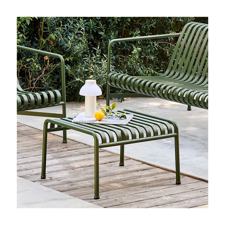 AJUNION Arredamento esterno in acciaio con rivestimento di potenza Calzature da tavolo in metallo per caffè Arredamento per giardino minimalista
