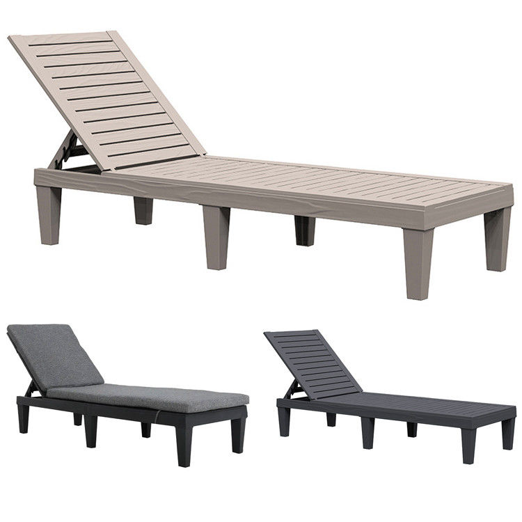 Arredamento esterno Letto solare per piscina Poltrona di plastica impilabile