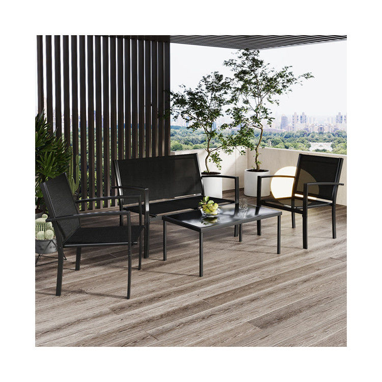 Peso del prodotto 50,66 libbre Modern Steel Garden Furniture Set per il divertimento all'aperto