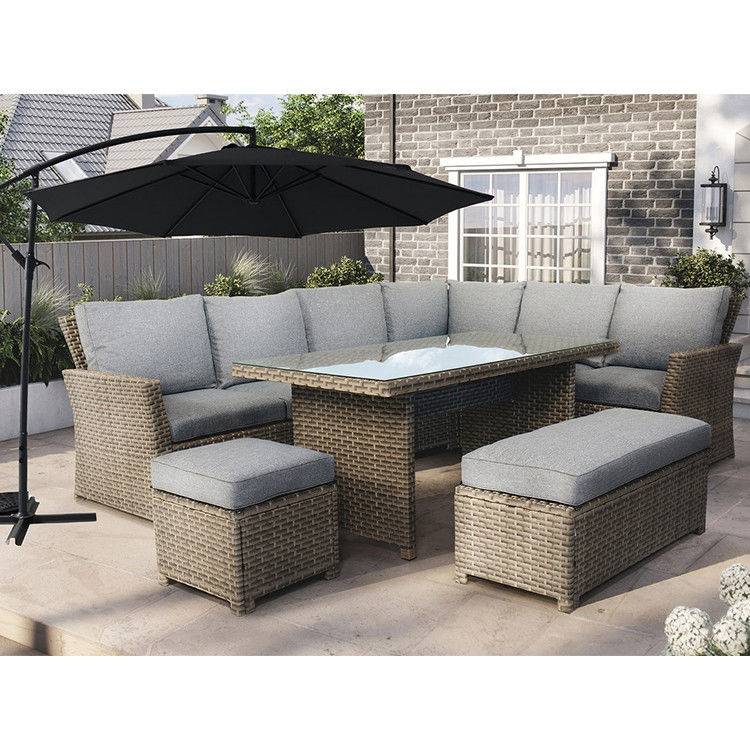 Tavolo L.44 X W.44 X H.41cm AJUNION PE Rattan Garden Set per il vostro spazio esterno