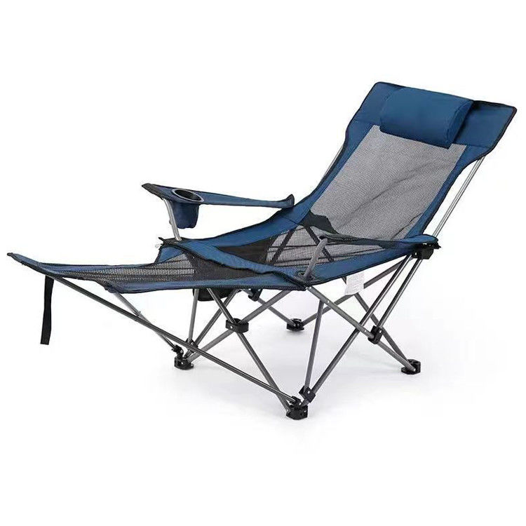 Sedile da campeggio in alluminio pieghevole esterno portabile e regolabile Moon Beach Lounger Chair