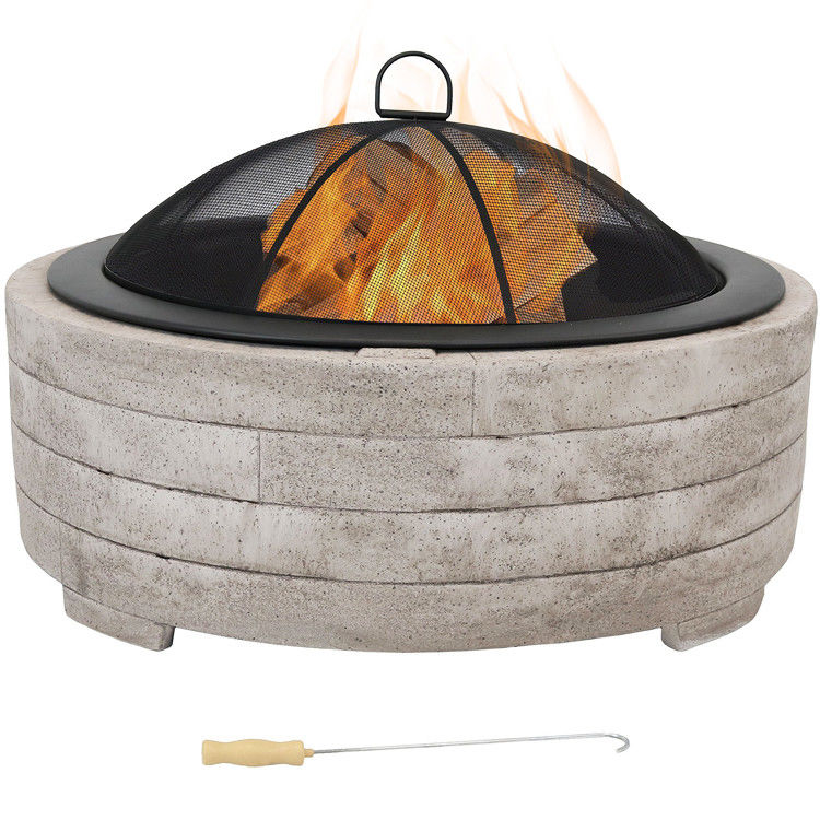 Barbecue a carbone grigliato Fuoco Pit Bowl per il patio esterno Giardino Fuoco di giardino Campeggio Picnic