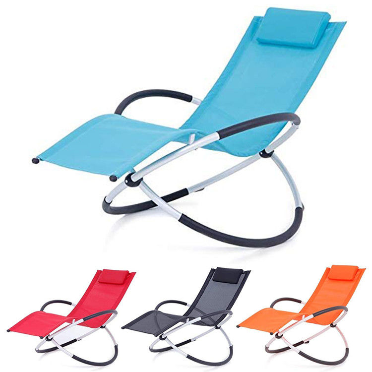 Moderno mobili da esterno pieghevole sedia a dondolo a gravità zero per giardino e spiaggia