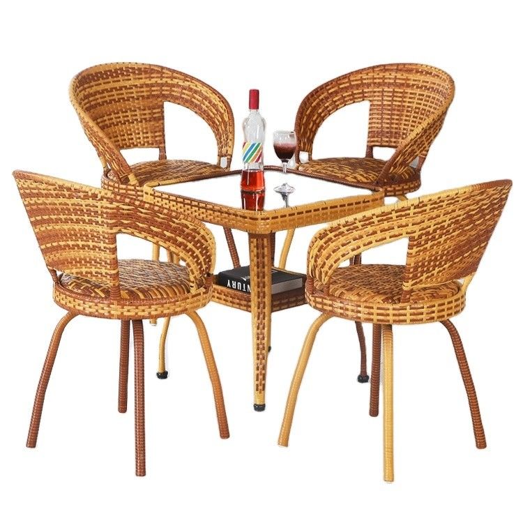 Moderno design sedie e tavolino da caffè per balcone da giardino