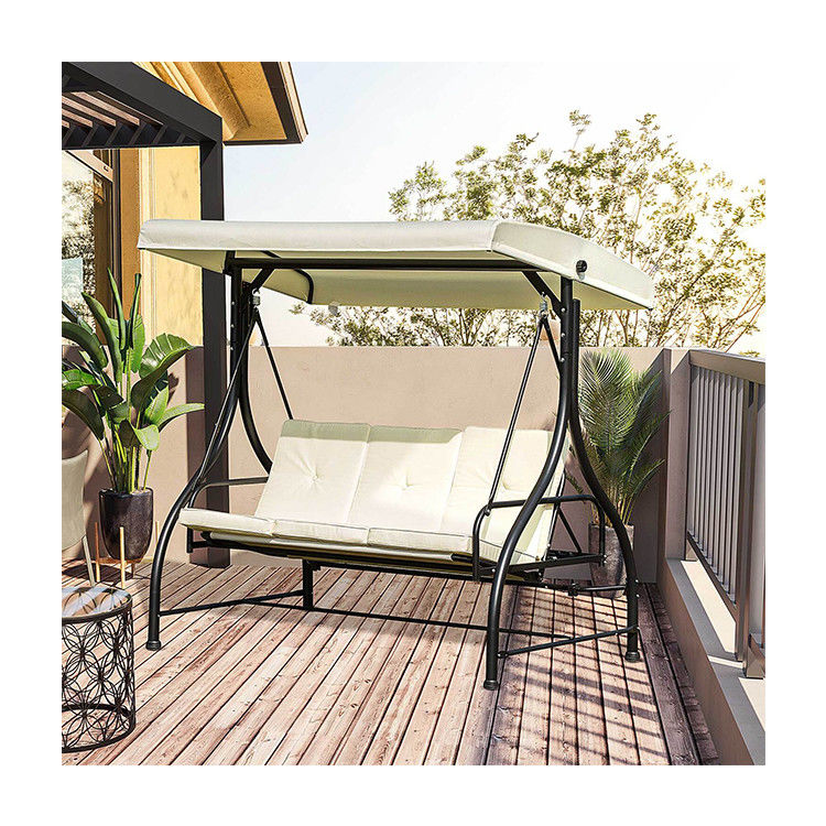 AJUNION Sedile a marciapiede con telaio in acciaio per giardino in cortile 150 kg