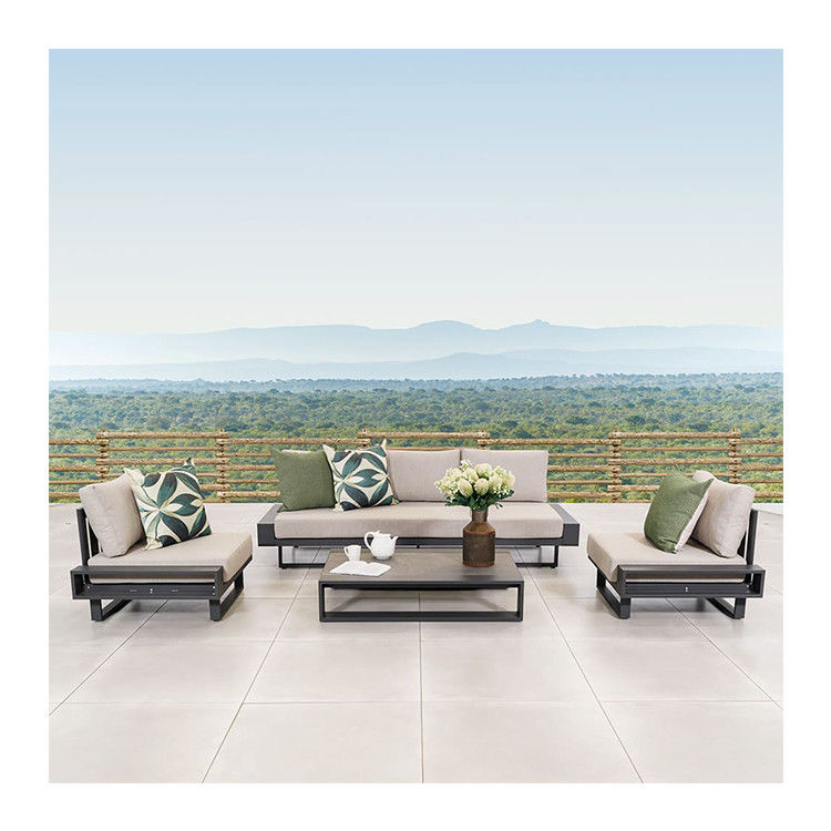 AJUNION Luxury Aluminum Sofa Set Arredamento con tavolo da caffè Dimensioni L 120 x W80 x H26cm