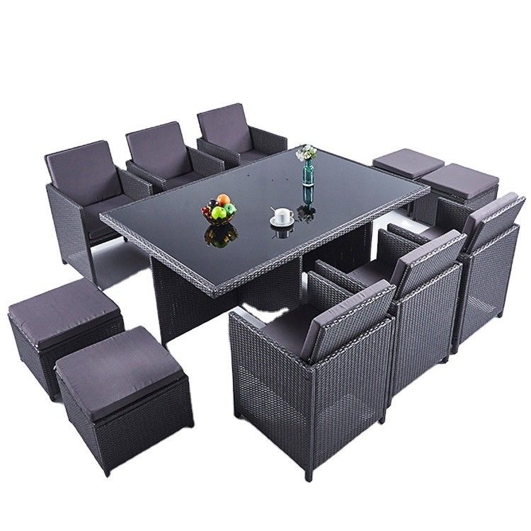 Poltrona da divano con schiena alta in rottano PE Set per esterno Intimo Patio Giardino Balcone Piscina spiaggia