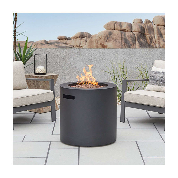 24&quot;L x 24&quot;W x 23.5&quot;H AJUNION Round Steel Propane Gas Fire Pit per esterni senza fumo