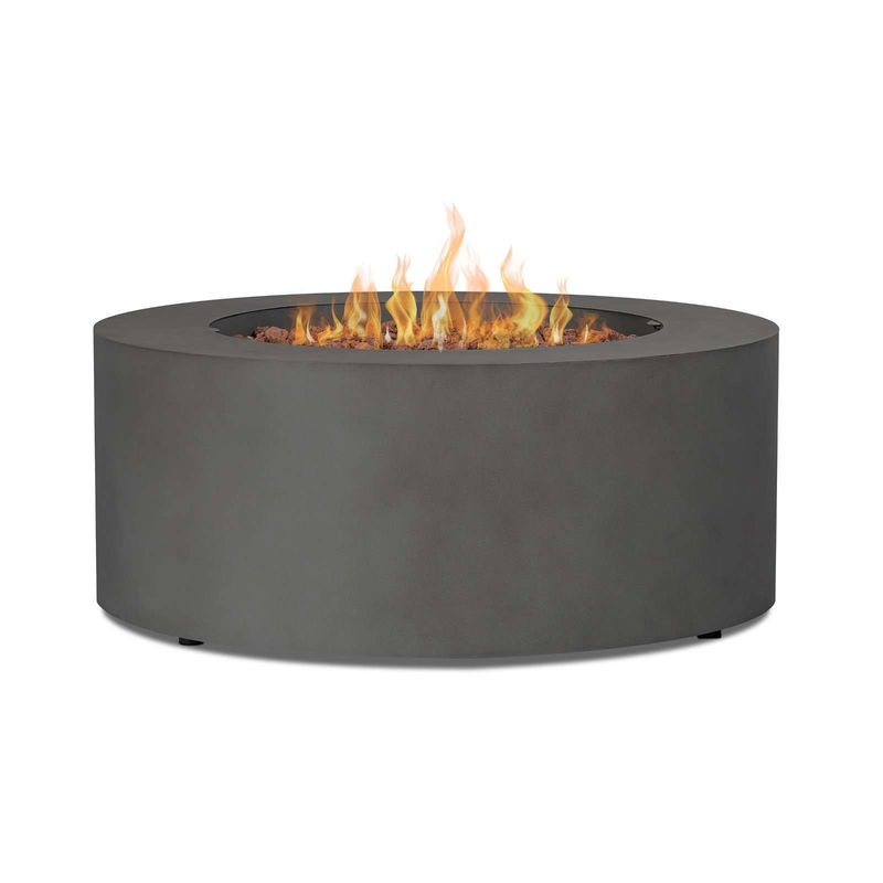 Tavolo da fuoco esterno a gas di propano con dimensioni di 36"L x 36"W x 15"H e design senza fumo