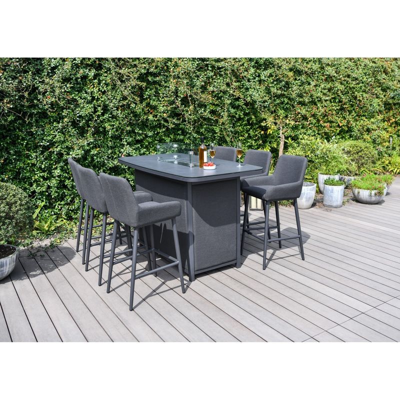 Set bar di lusso all'aperto Arredamento in alluminio Arredamento da giardino Set da pranzo con focolare 87kg