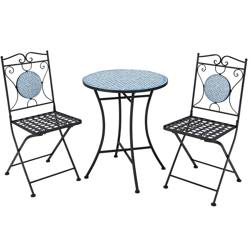Aggiorna la tua decorazione esterna con AJUNION Bistro All Weather Set Tavolo Dimensione Dia24" x H28