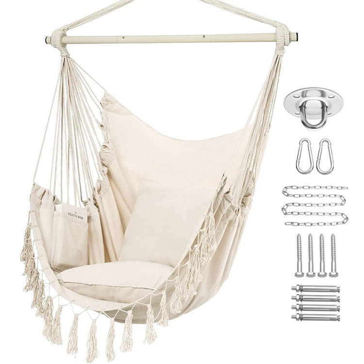 127*122*2.5cm Giardino all'aperto Campeggio Patio Pieghevole Portatile Bambini di cotone Corda appesa Swing Ammanca sedia