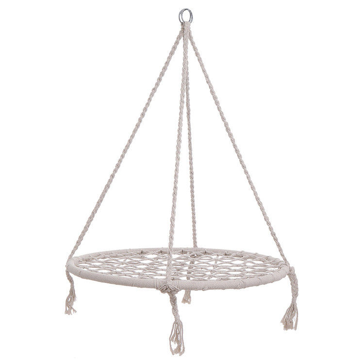 Sedie oscillatrici in metallo da campeggio con corda di cotone e design pieghevole