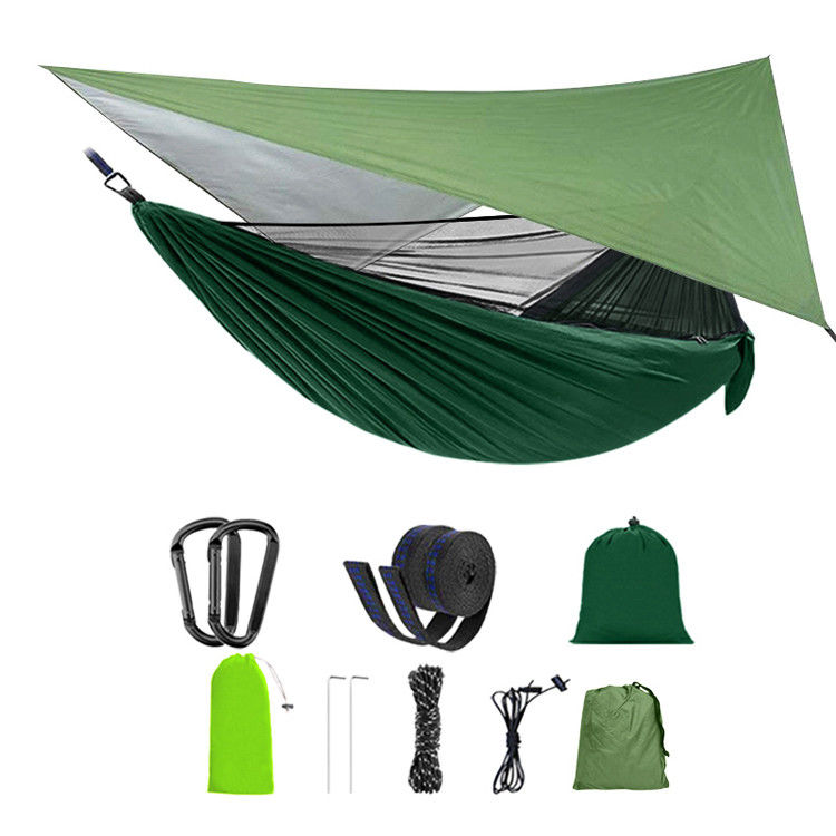 Paracadute da giardino all'aperto Portable Leggero Pieghevole Nylon Camper Amache con zanzariera