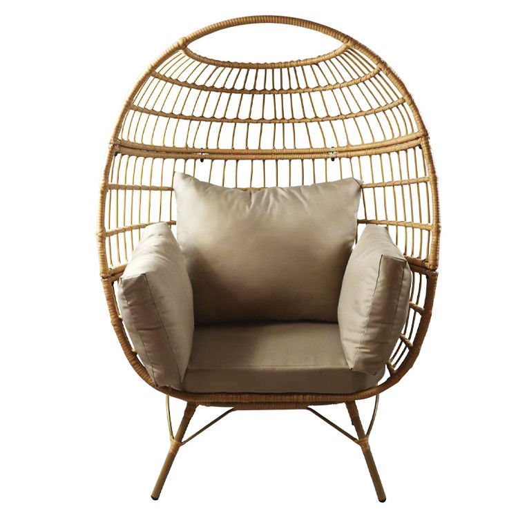 Arredamento esterno Nordic Patio Single Seat Waterproof Wicker Egg Chair with PE Rattan