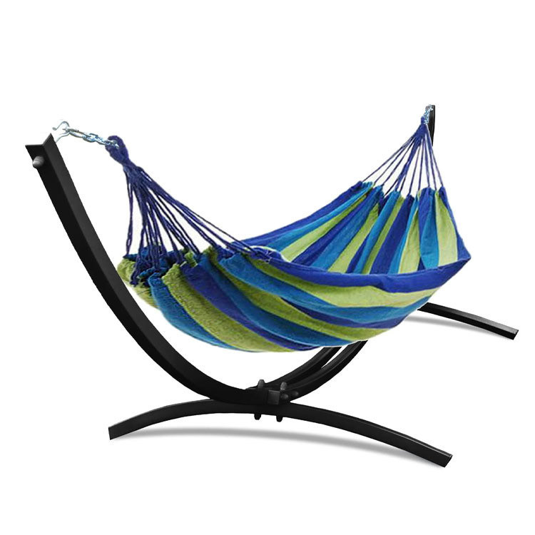 300*150cm Home Outdoor Portatile leggero pieghevole doppia amaca di cotone con supporto