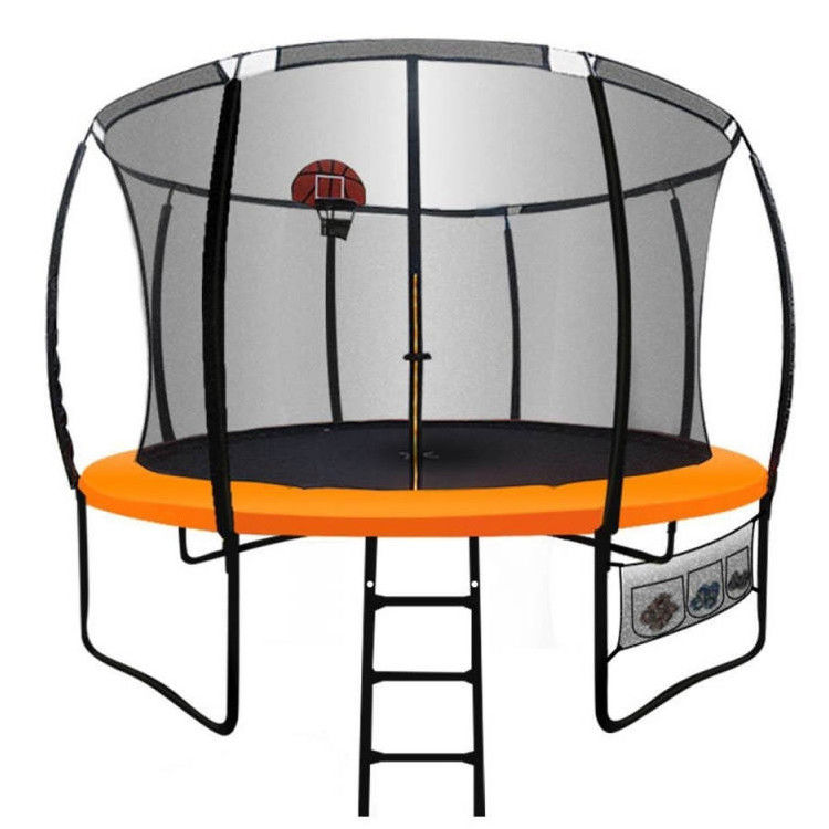 Giardino all'aperto Bambini Bambini Fitness Salto a letto Trampolino con basket Gola di sicurezza Rete