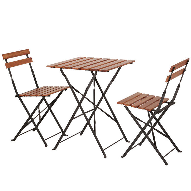 Logo personalizzato Villa Outdoor Bistro Pieghevole Tavolo e Sedie Set per il Tempo Libero sul Balcone Patio